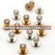 A glass stone diamond rhinestone brass screw rivets knob leather craft stud rivets round head ZD-025