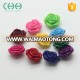 Manufacturer colorful flower shaped resin shank button for clothing