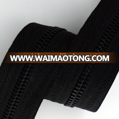 Brass Metal Matt Black Oxidized Zipper for Leather Garment