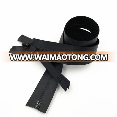 #3 #5 #8 Smooth Nylon Matt Black Water Proof Zipper with Rubber puller